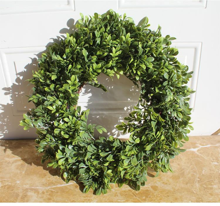 

Decorative Flowers & Wreaths Artifical Plants Garland Greenery Fake Wreath Boxwood Gralands Wedding Decoration Farmhouse Spring Summer, 45cm