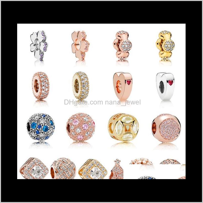 

26 Styles Diy Beads 50Pcs/Lot Pink Rose Gold European Mixed Charm Bead Fit Pandora Charms Bracelet For Women Diy Jewelry Shipping 4Kuz 4Jbp8, Black