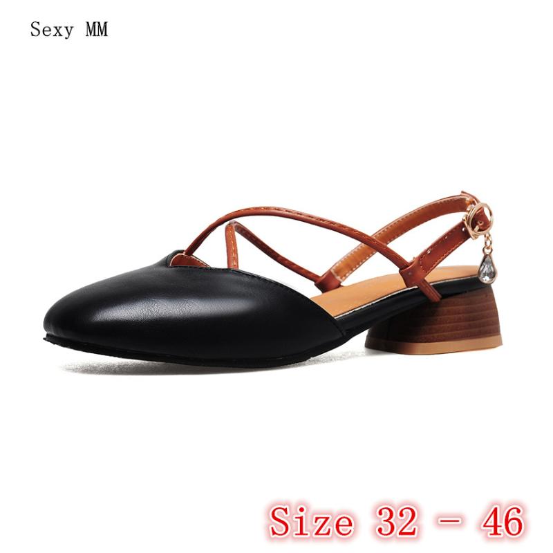 

Dress Shoes Low High Heels Women Pumps Heel Stiletto Woman Party Small Plus Size 32 33 - 40 41 42 43 44 45 46, Brown