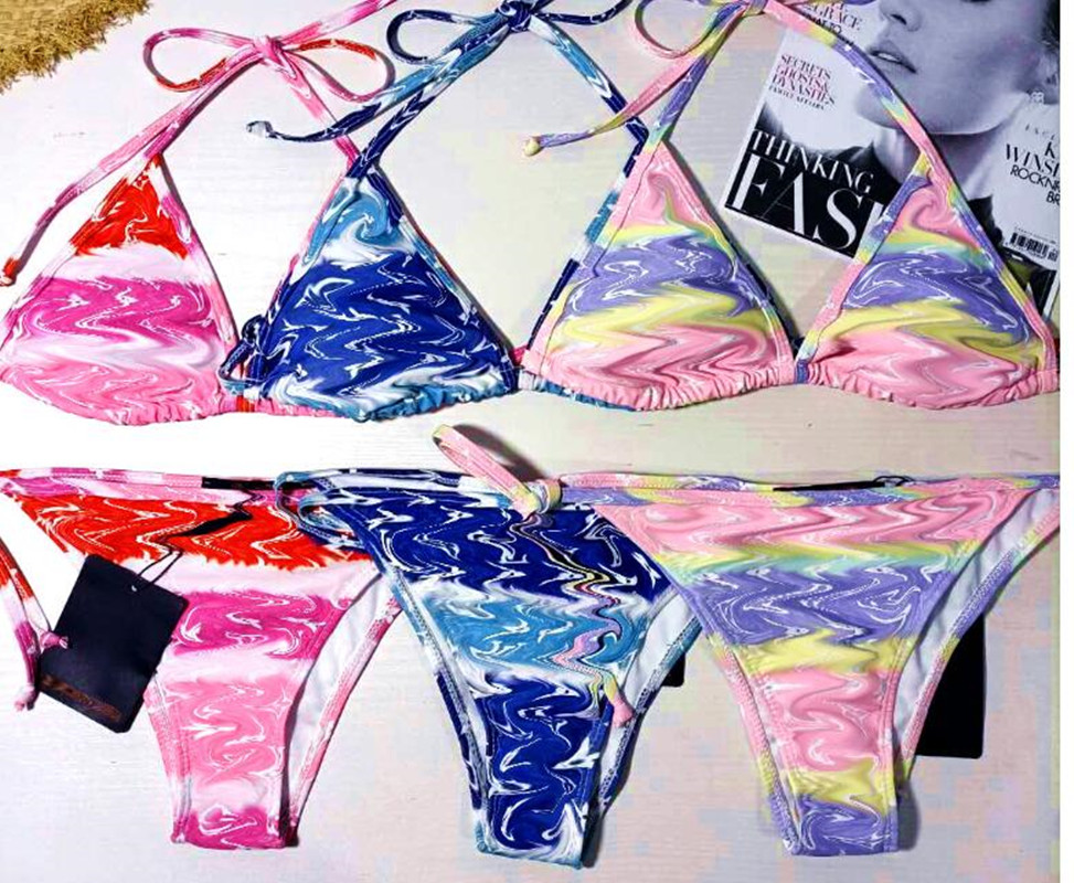 

Fashion Mix Women Swimsuit Bikini set Multicolors Summer Time Beach Bathing suits Wind Swimwear High Quality Ladies Backless Split Swimsuits, Lncrease freight