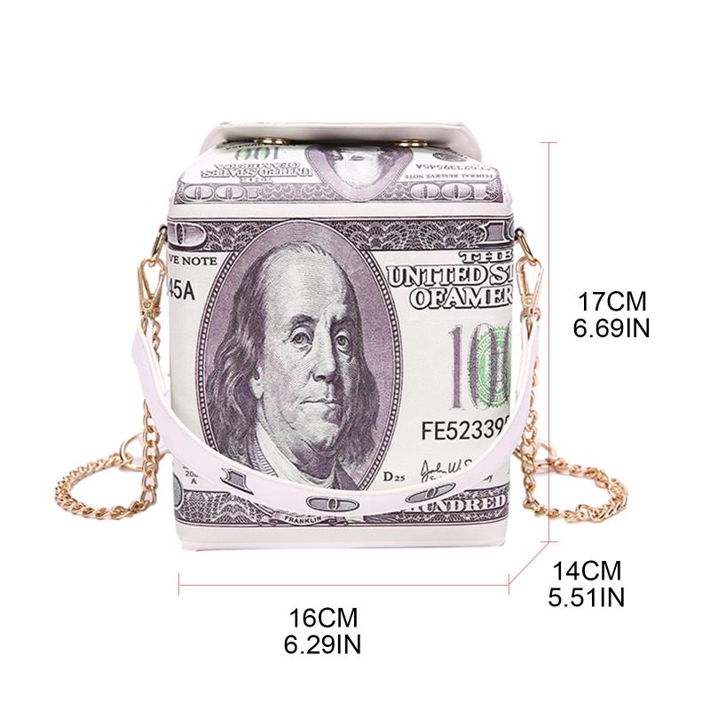 

Dollar Pattern Takeout Box Handbag Crossbody Bag for Women 20CA, Blue