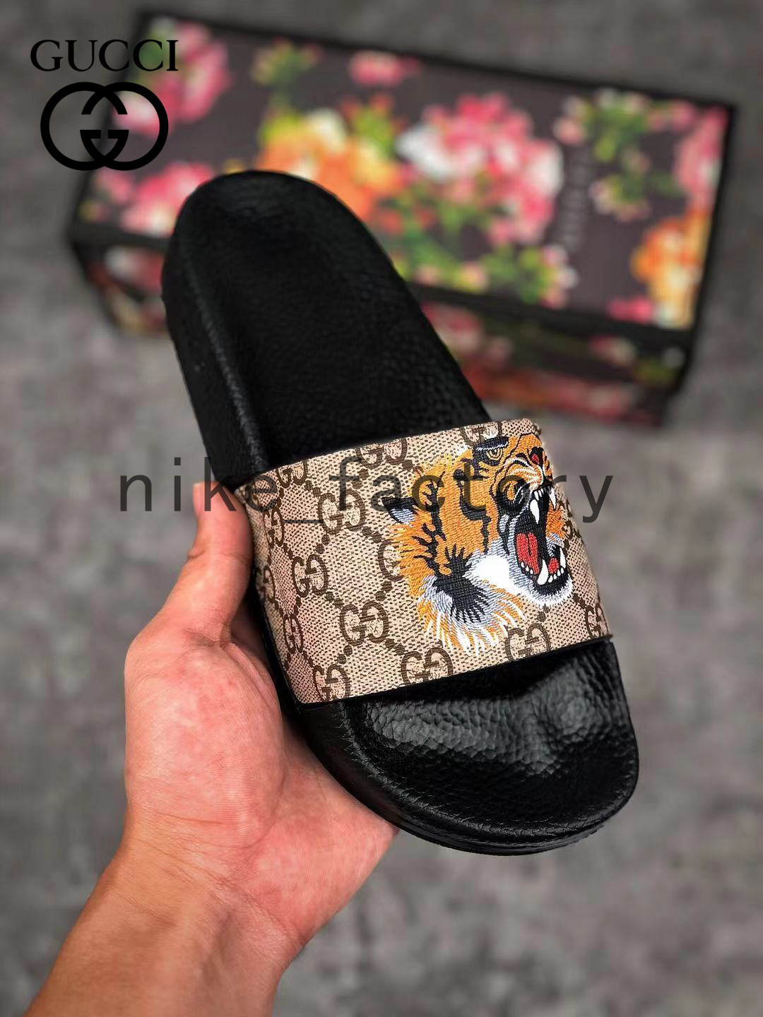 

GUCCI Platform Designer Slippers Rubber Slides Sandal Floral brocade Fashion Mens Gear bottoms Flip Flops Striped Womens Sandals Designers With Box Loafers 3341, 13