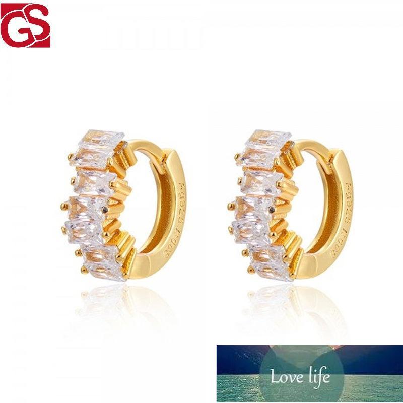 

Luxury Pendientes Plata 925 Huggies Earring Real 925 Sterling Silver Earrings Rectangle Zircon Hoop For Women & Huggie Factory price expert design Quality Latest