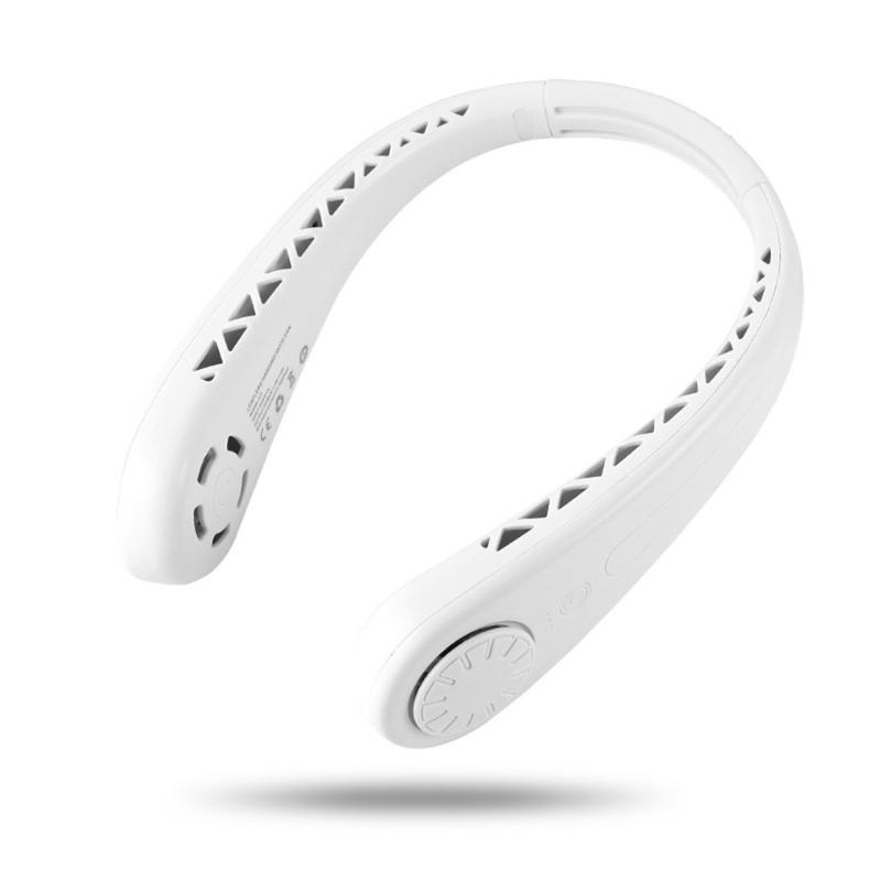 

6 Types Summer Air Cooling Neck Fan Leafless Hanging Neck Fan Bladeless Ventilator USB Rechargeable Neckband Fans Air Cooler