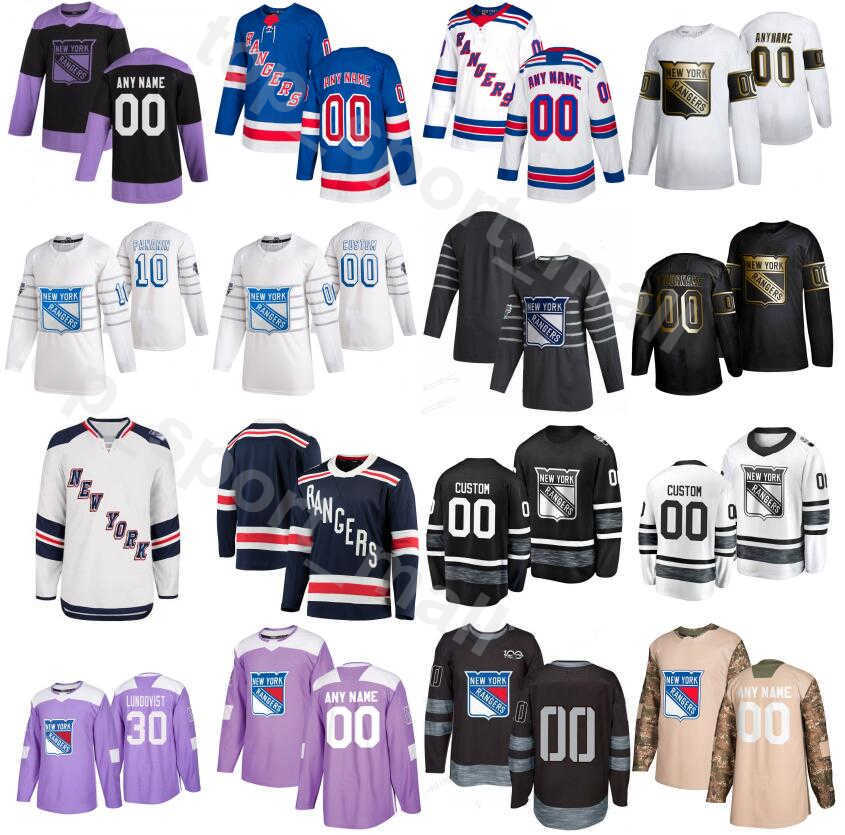 

Customized 2020 New York Rangers Ice Hockey 30 Henrik Lundqvist Jerseys Men 40 Alexandar Georgiev 89 Pavel Buchnevich 8 Jacob Trouba, White