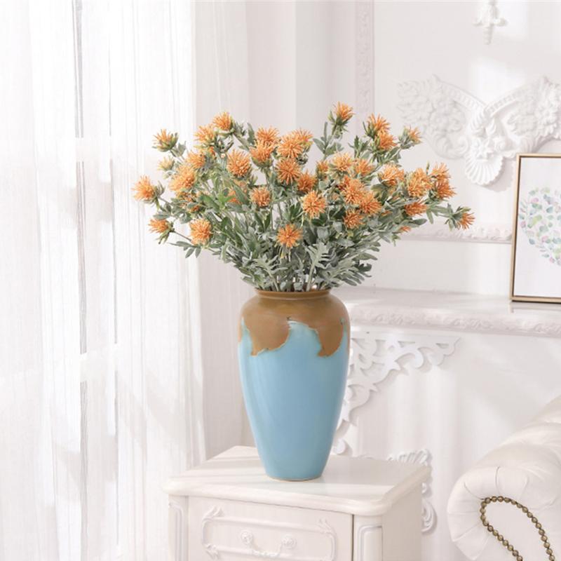 

Decorative Flowers & Wreaths Artificial 6 Forks Berry Fruits Fake Thorn Celery Flower DIY Wedding Decoration Home Bouquet Faux Branch Bridal, Orange