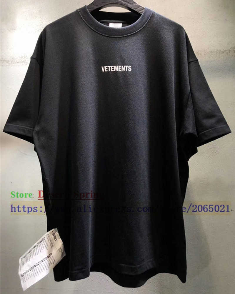 

polo shirts Sticker Vetements Women Men T-shirts 1:1 High Quality Oversized 280G Combed Katoen Tees T-shirt, White;black