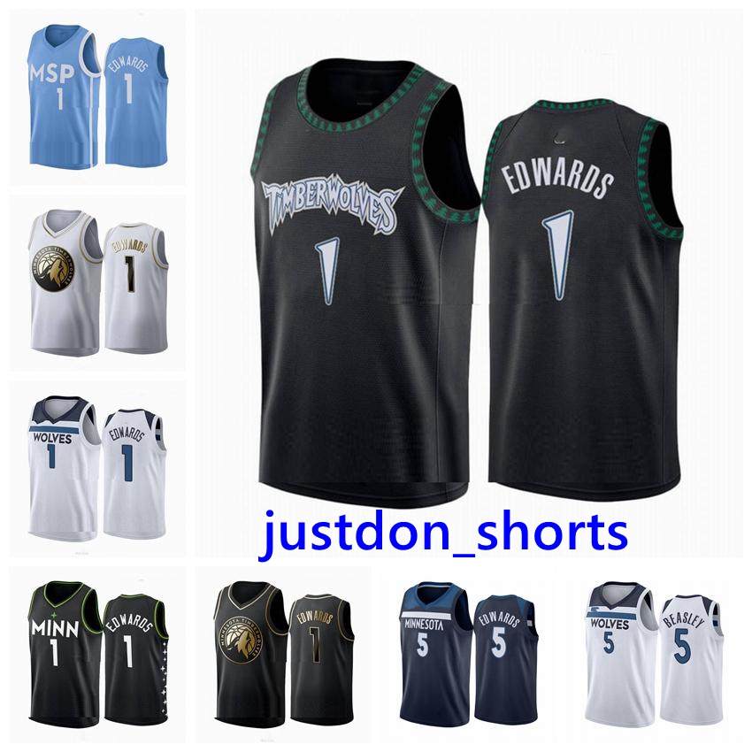 

NCAA 2020-21 Men 1 Anthony Edwards jersey 5 Minnesota Timberwolves White Association Jersey shirts, Black