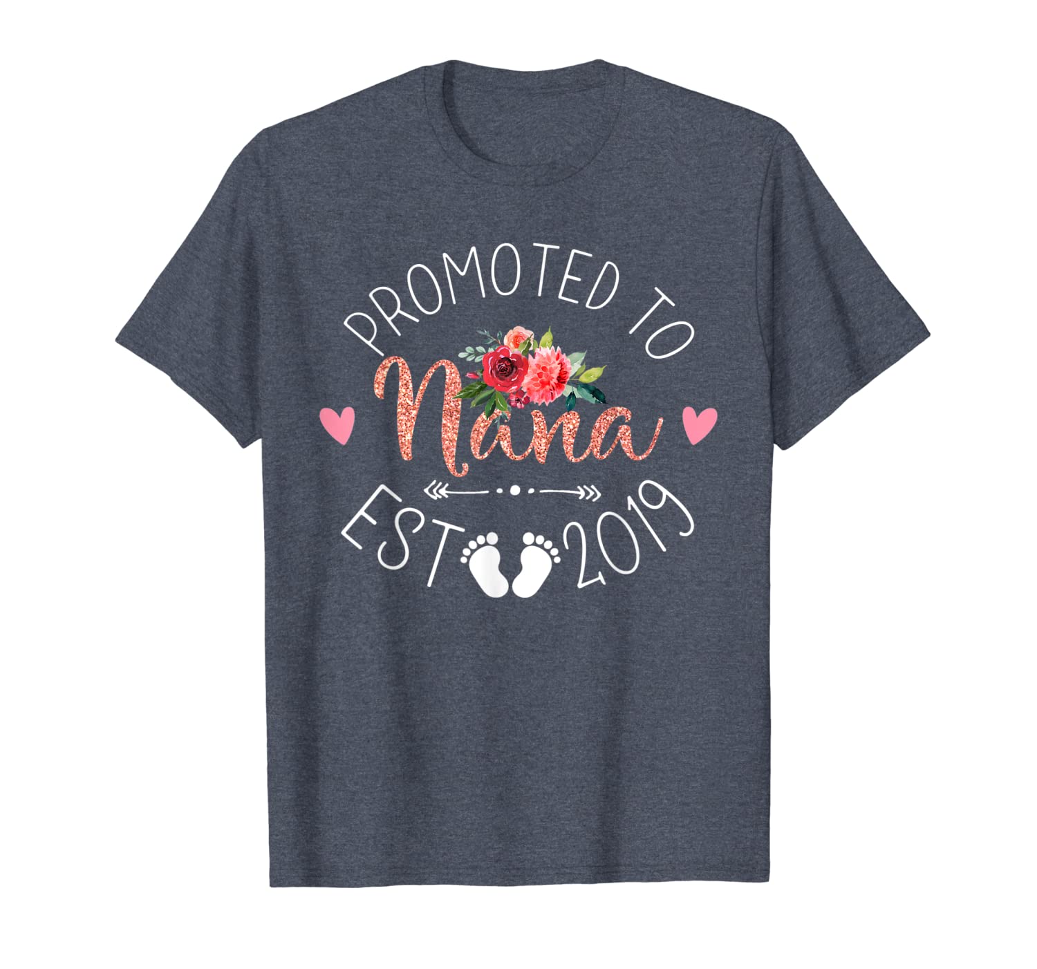 

promoted to nana est 2019 mothers day gift shirt, White;black