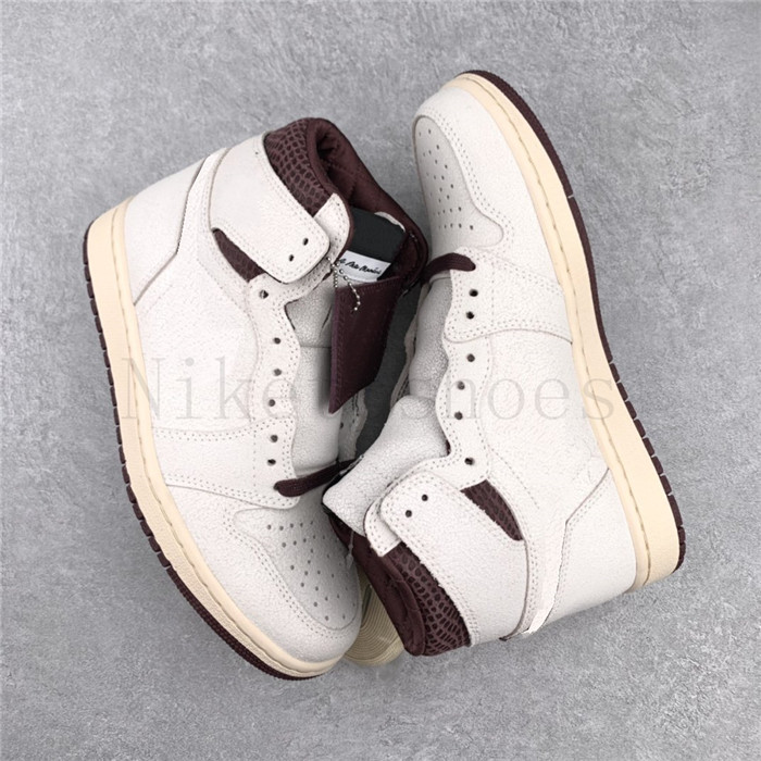 

A Ma Maniere x 1 High OG Skate Shoe White Sail Burgundy Crush Snakeskin Outdoor Sneakers Trainers Sports Designer Chaussures, 01