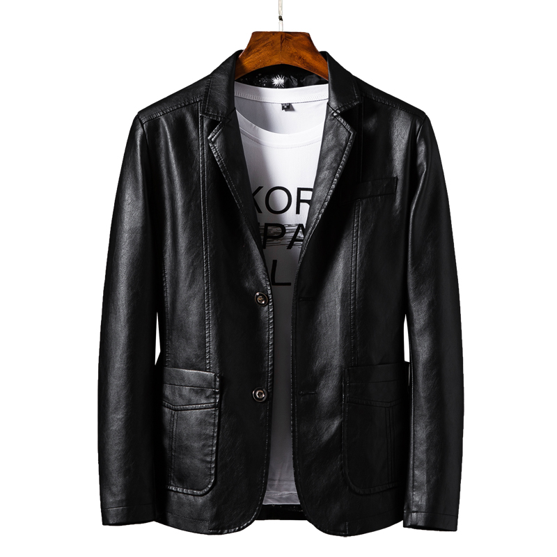 

Mens Leather Jackets Autumn Casual Motorcycle PU Jacket Biker Leather Male Bomber Leather Jackets Coats 6XL Brand Clothing, Black