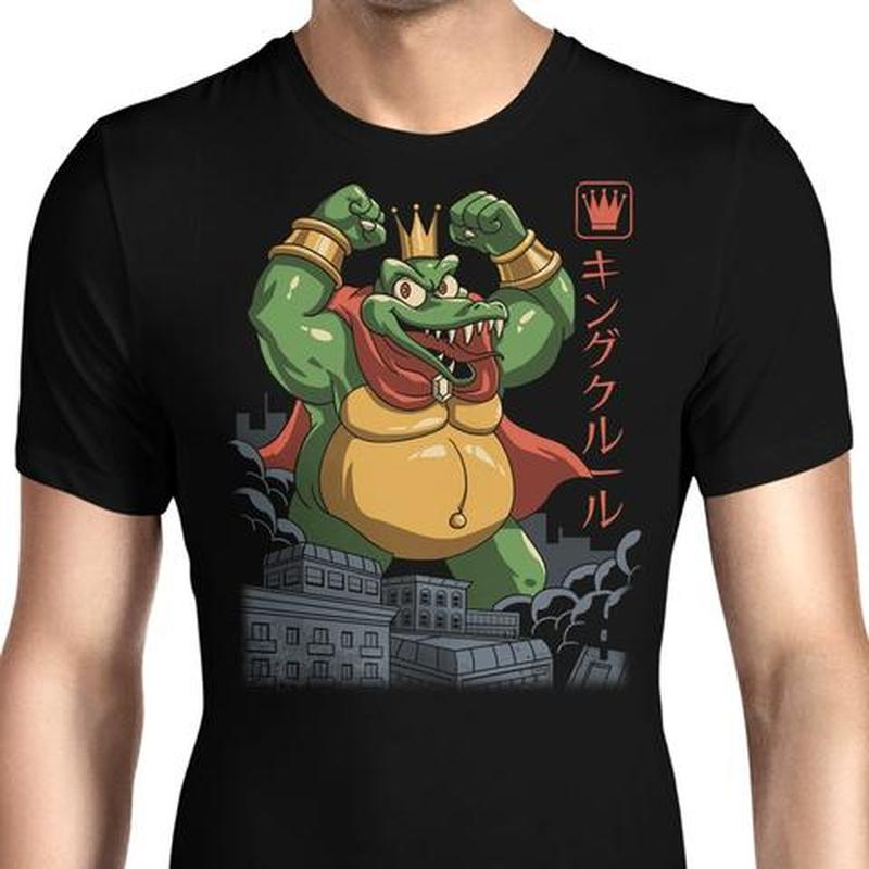 

European style toad pattern ins wind round neck men's and women's short-sleeved T-shirts are comfortable and loose, White;black