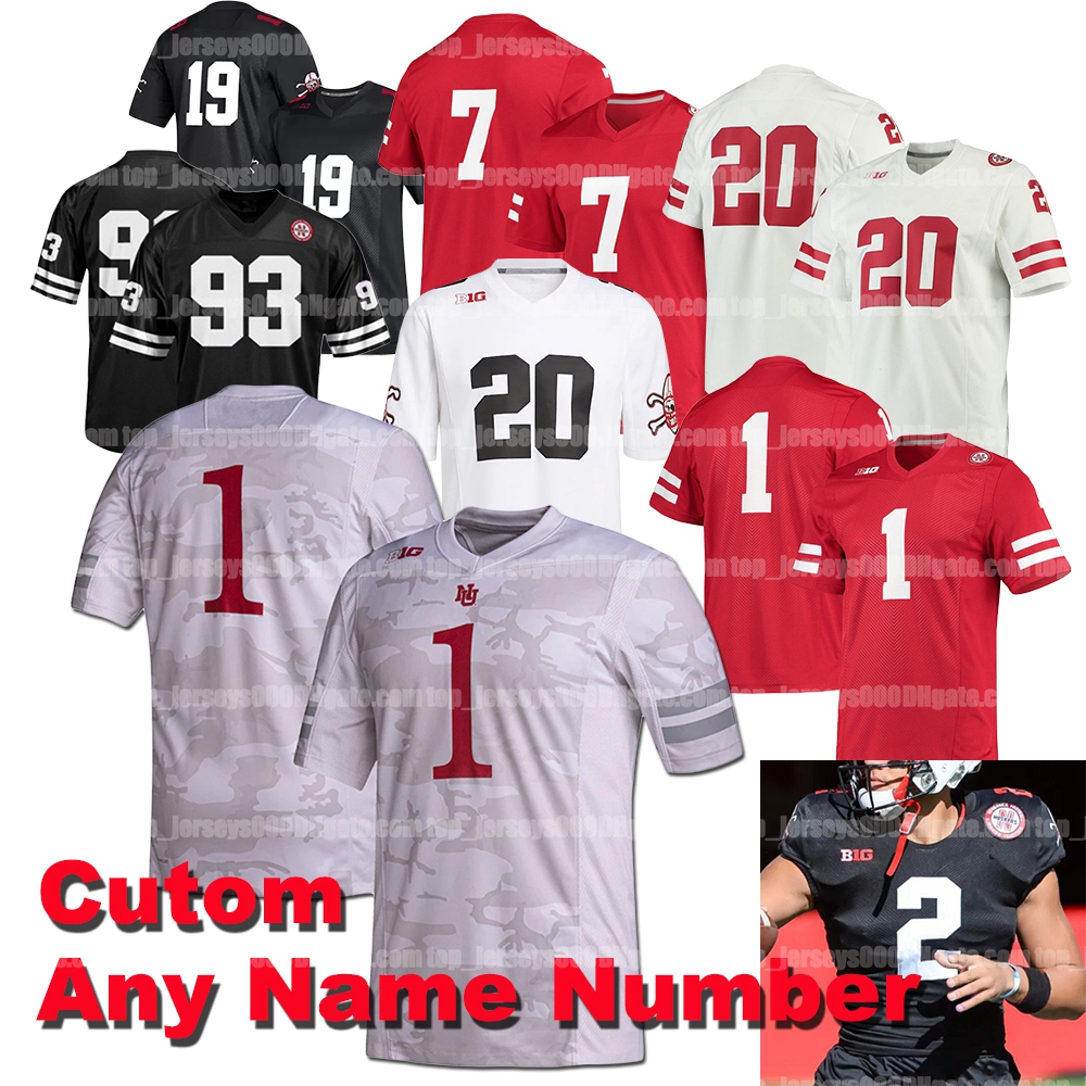 

Custom Men Women Youth Nebraska Cornhuskers Football Jersey College Gabe Ervin Adrian Martinez McCaffrey Allen Honas Markese Stepp Oliver Martin Samori Toure Suh, As shown