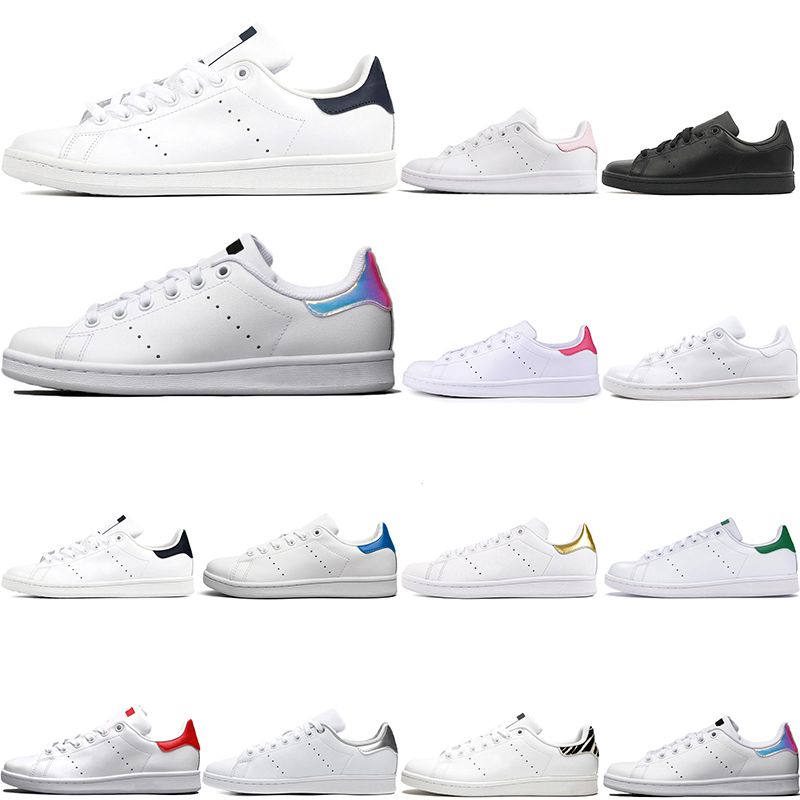 

2021 Stan Smith running shoes colorful dark blue pink rose red triple black gold green silver sports casual sneakers, Zebra