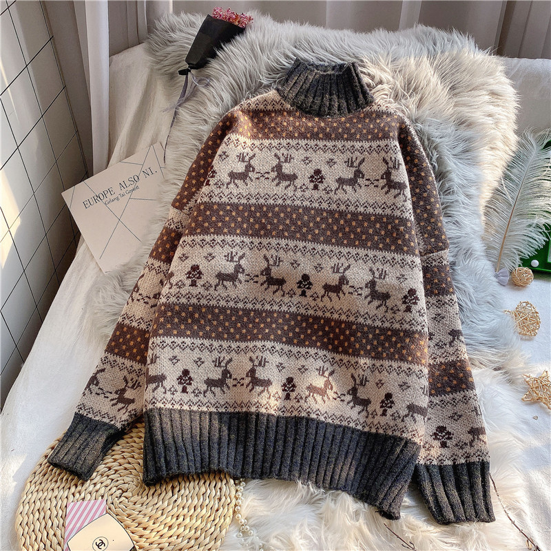 

2021 New Camisola Americano Dos Desenhos Animados Do Vintage Impresso Menina Pulver Outono Grosso Quente Manga Comprida Hoodies Plus Size 6e, Khaki