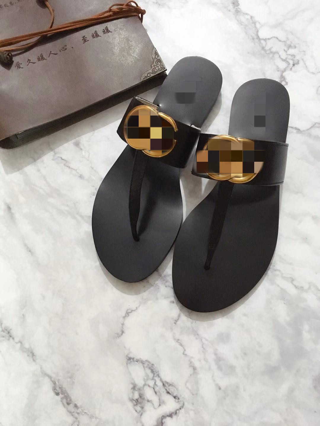 

High quality Women Flat Slippers Luxurys Designers Sandals Leather Brand Girl Slides Sandalias Casual Flip Flops Size 35-42 with Box