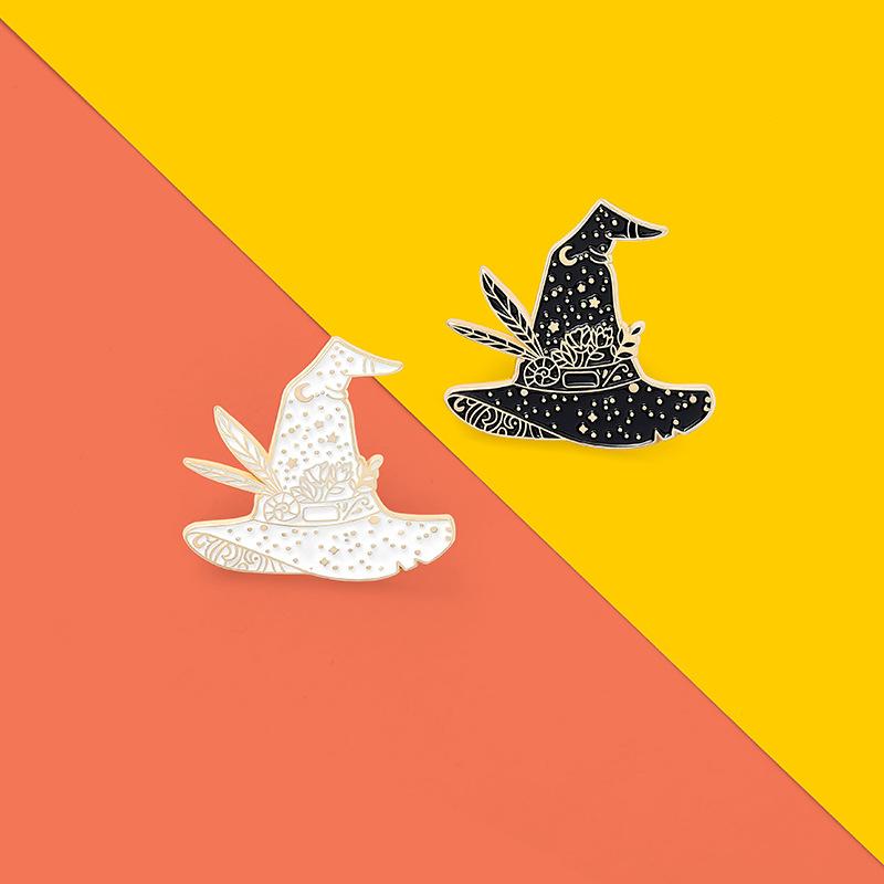 

Pins, Brooches Witch Hat Hard Enamel Pin (Black And Gold), Witchy, Celestial, Wizard, Witchcraft, Wizardry, Magic, Lapel Brooch Badge Gift