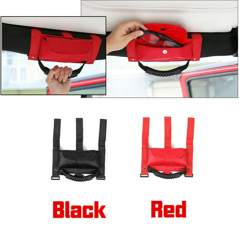 

Roll Storage Rack Top Handle Storage Bag 1Pair for Jeep Wrangler CJ YJ TJ JK JL