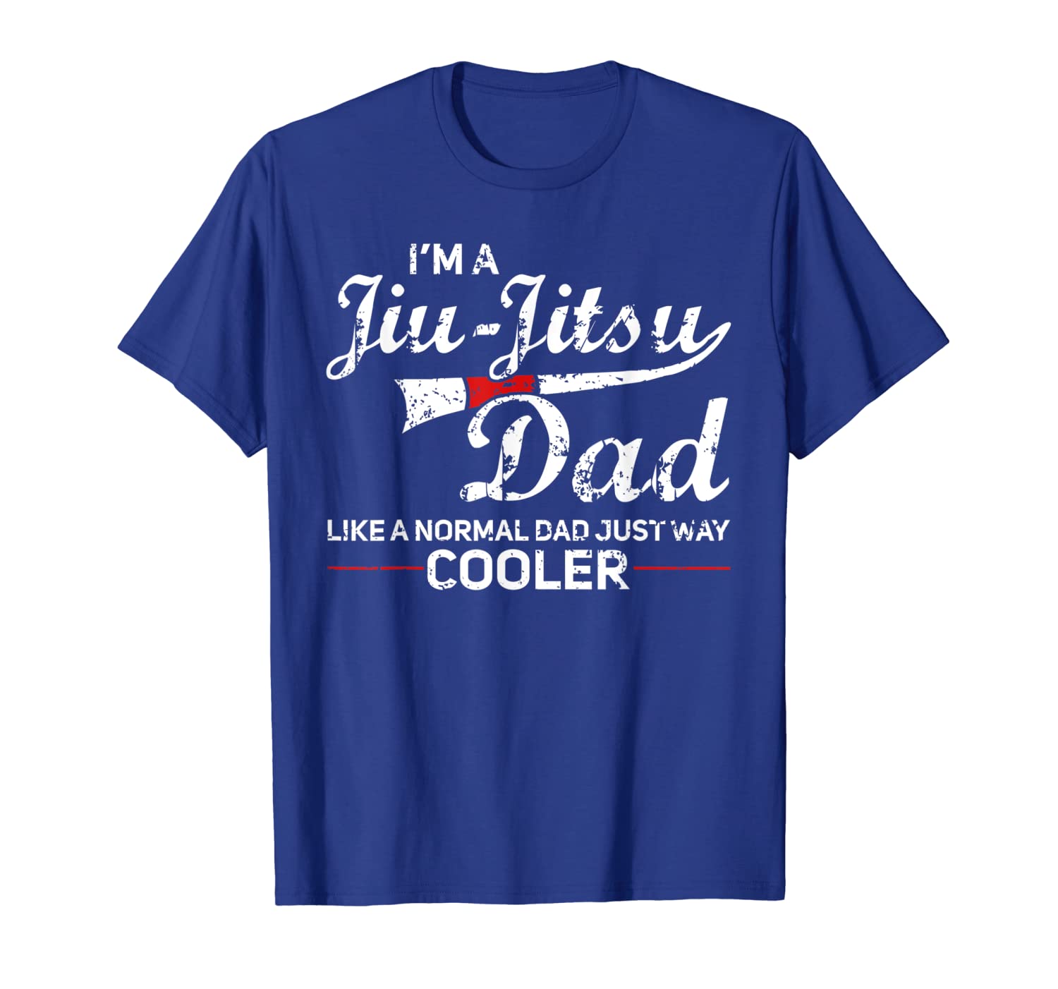 

Jiu Jitsu Dad - Brazilian BJJ Jiu Jitsu T-shirt for Men, White;black