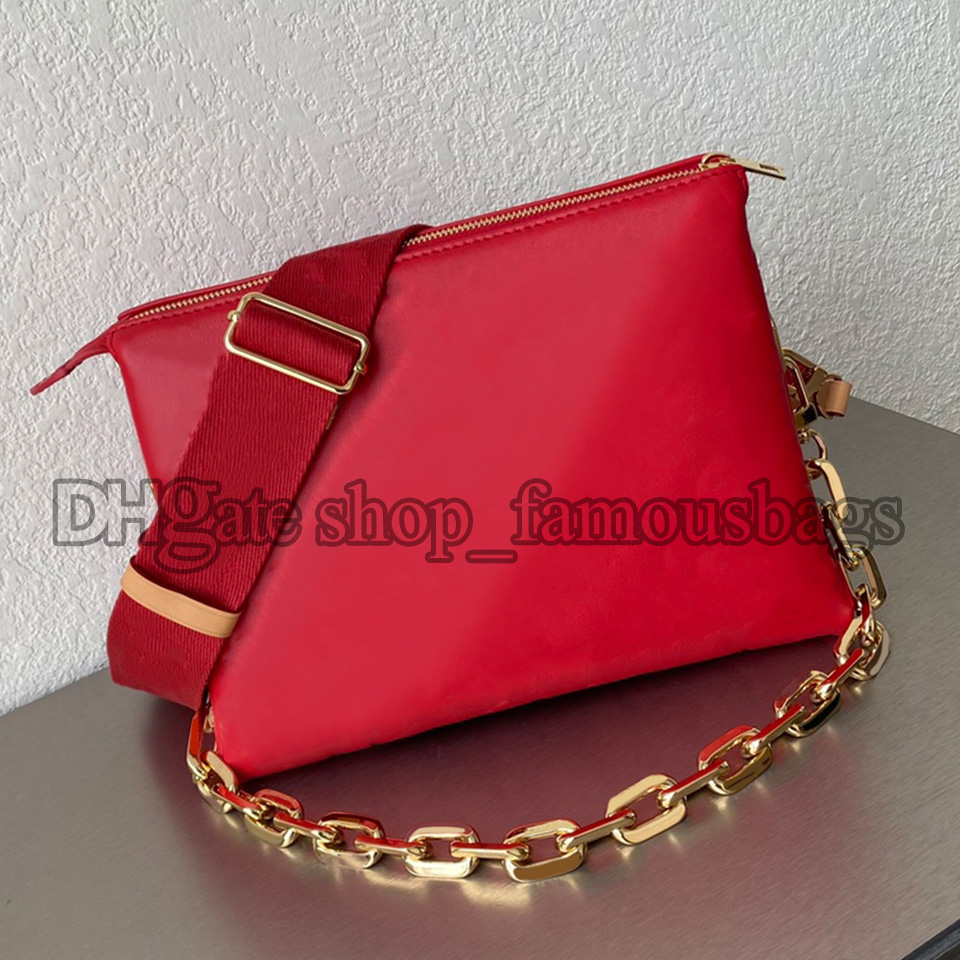 

Women Luxurys Designers Bags 2021 top quality 3-layer red pochette plain flowers letters embossed logo engraved on chain genuine leather shoulder crossbody bag, Contact us