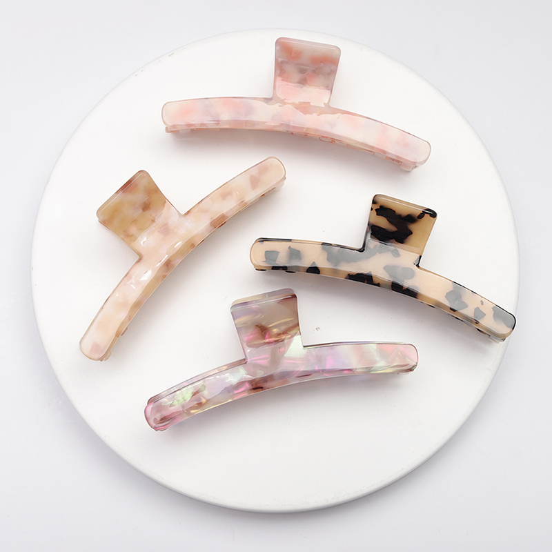 

Acetate Hairpin Slender Arc Korean Fashion Ins Girl Catch Clamps Small Fresh Leopard Print Catch-Clip Temperament Simple Headpin Hair Accessories Jewelry Gifts