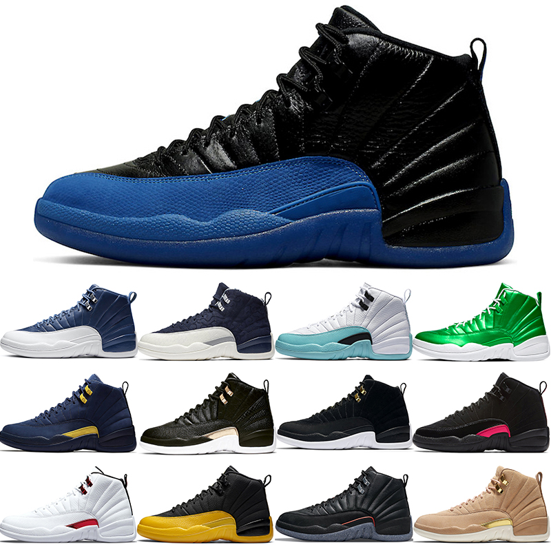 

new arrive men basketball shoes 12 12s mens Bulls Dark Grey FIBA Game Royal Indigo International Flight Michigan Reptile Reverse Taxi Twist sneakers us 13