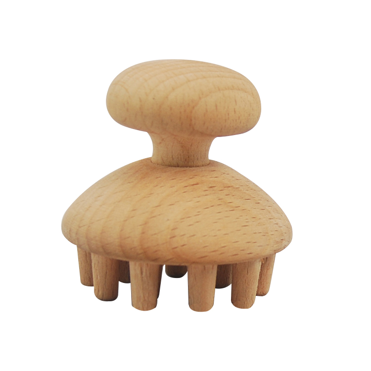 Handheld Mushroom Wood Massager Therapy Tool Maderoterapia Mushroom Full Body-image-717908462