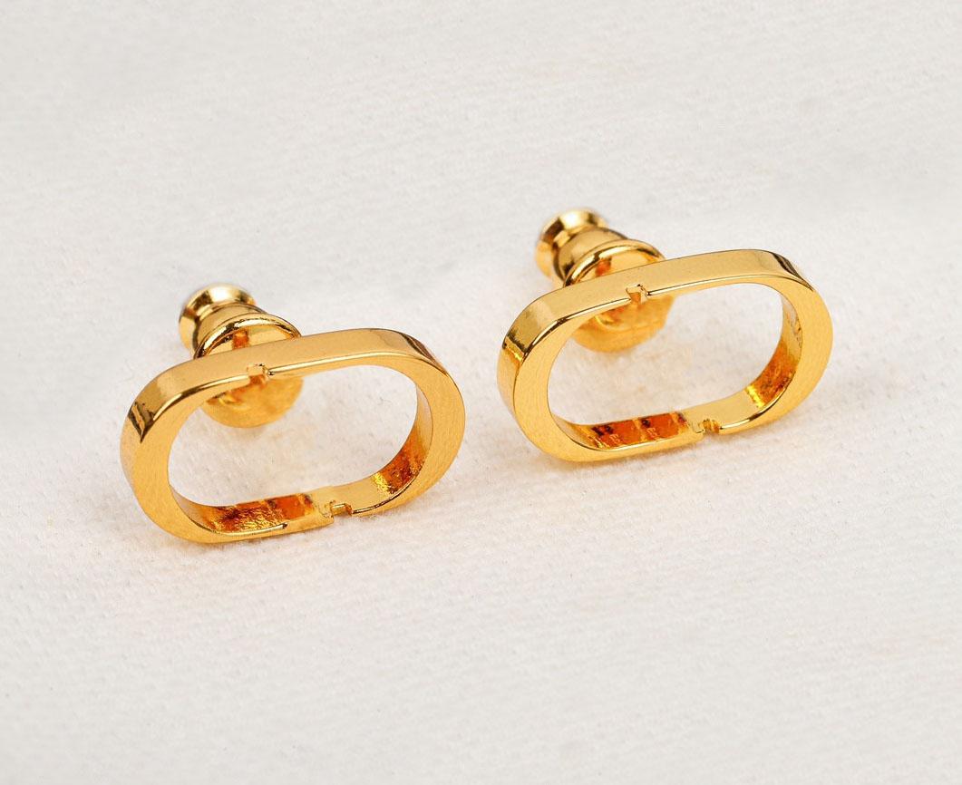 

Fashion gold Earring stud earrings for lady Women Party Wedding Lovers gift Charm Jewelry for Bride With BOX, Golden;silver