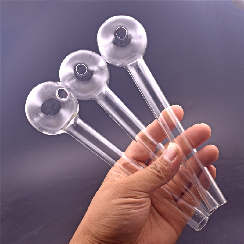 

8.0Inch 20CM Length Pyrex Glass Oil Burner Pipe Clear Cheap Glass Pipe Water Hand Pipes Smoking Accessories