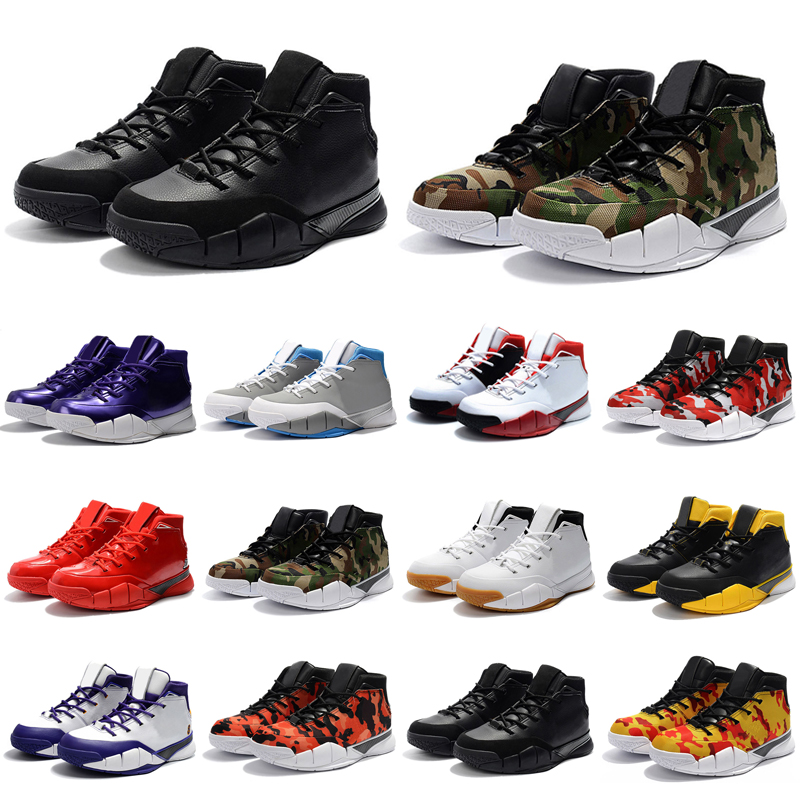 

Mamba 1 Protro ZK1 Men's Kids Basketball Shoes Men Black Camo Green Top Quality One 1s Sports Trainers Sneakers Size 40-46, As photo 1