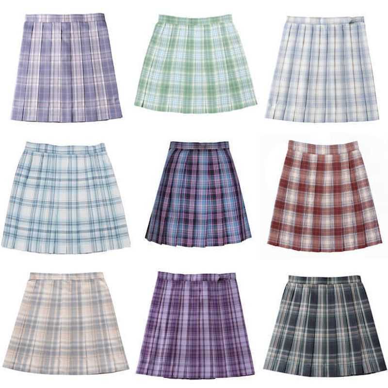 

Pleated plaid skirt Japanese dress with Tie jk uniform Yamabuki gentle cut sailor pleated college style fresh sweet girl 210526, Hoshino with tie