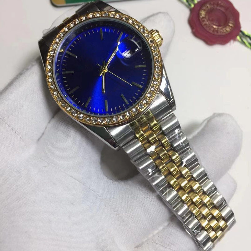 

4- Montre de luxe mens automatic quartz gold watch mens dress full stainless steel sapphire business fashion designer classic watch, 20