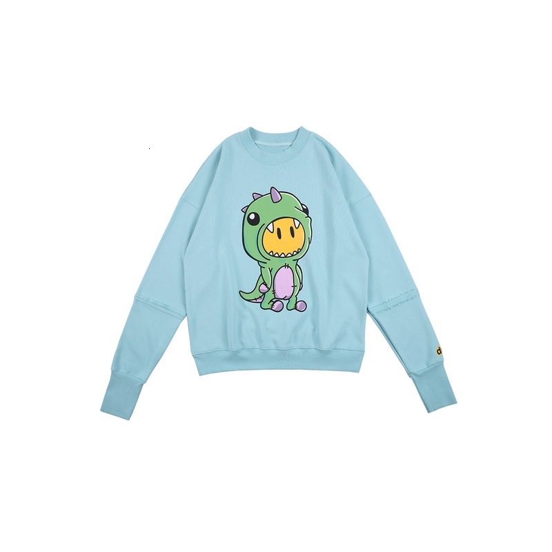 

2021 New the House Dinosaur Printed Women Hiphop Oversize Casual Men Sweatshirts Autumn Winter Q0dh, T shirt yellow