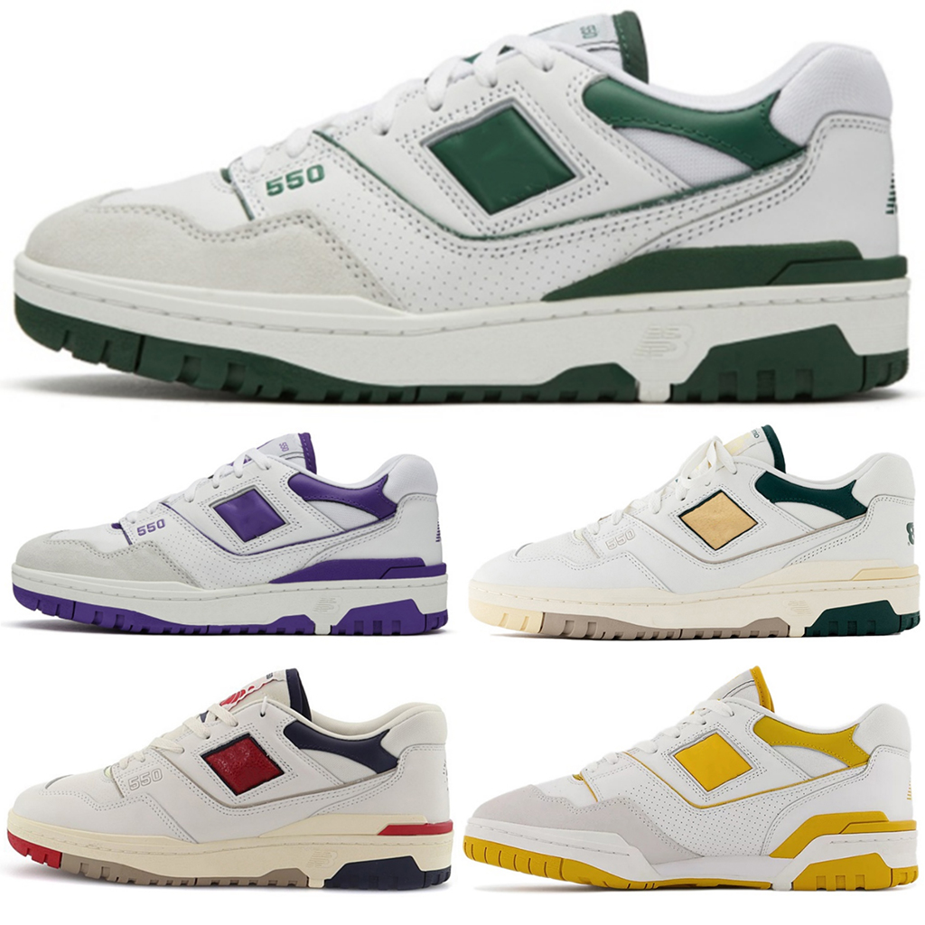 

New BB550 550 Basketball Designer BB550WT1 Running Shoes Premuim Pack White Green Navy Blue Sea Salt Black Purple Red Men Women Trainer Sports Low Top Sneakers, 01
