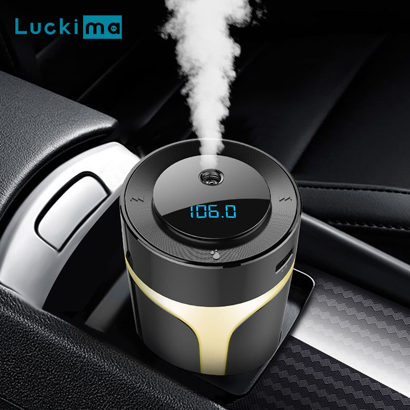 

New Car Air Humidifier Bluetooth 5.0 SQ MP3 Aromatherapy Diffuser Ultrasonic Essential Oil Aroma Diffuser with LED Night Light