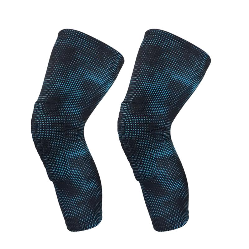 

2Pcs Outdoor Sports Honeycomb Knee Compression Brace Protector Breathable Elastic Pads Knee Sleeve for Basketball Climbing - Siz, As shown