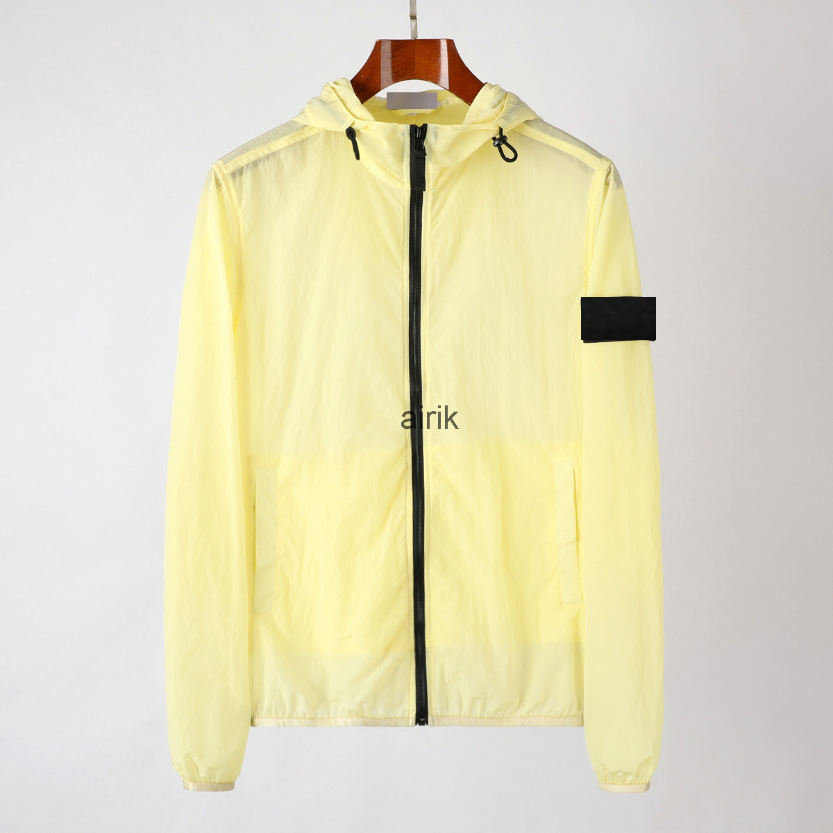 

topstoney 2020ss konng gonng ne spring and autumn jacket hooded detachable hat Vintage breathable loose fashion brand005, Yellow