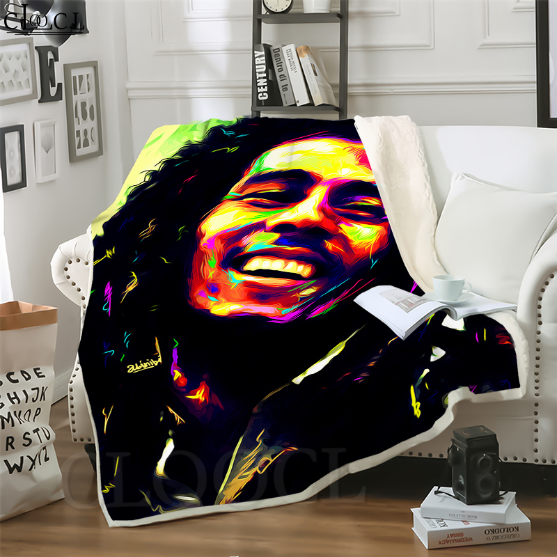 

CLOOCL Hot Reggae Legendary Singer Bob Marley 3D Print Harajuku Air Conditioning Blanket Sofa Teens Bedding Throw Blanket Plush Quilt