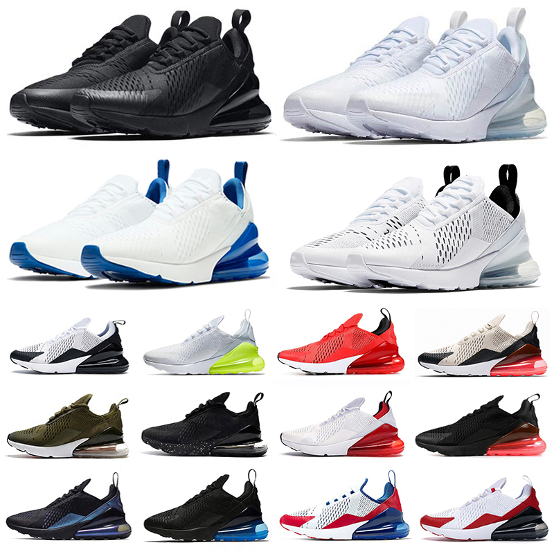 

Triple white 270 mens running shoes UNC volt black dot Anthracite BARELY ROSE University Red blue Grape tiger Olive 270s men women trainers sports sneakers 35-45, Color#12