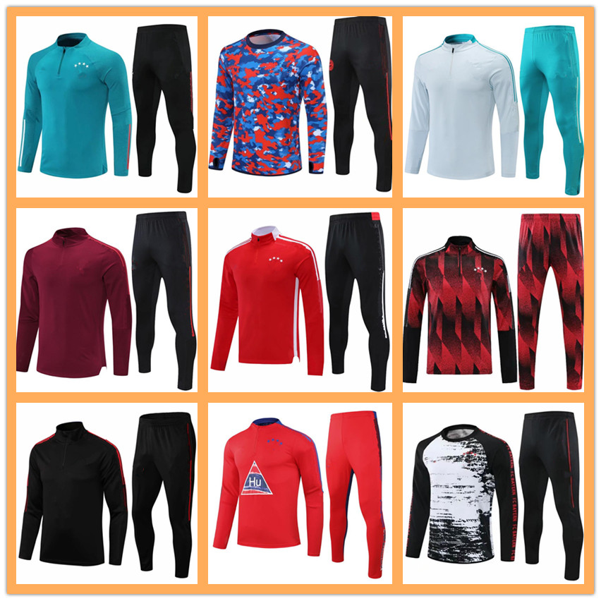 

21 22 Bayern Munich adult soccer tracksuit Survetement football JAMES jackets 2021 VIDAL LEWANDOWSKI MULLER hoodie jacket training suit