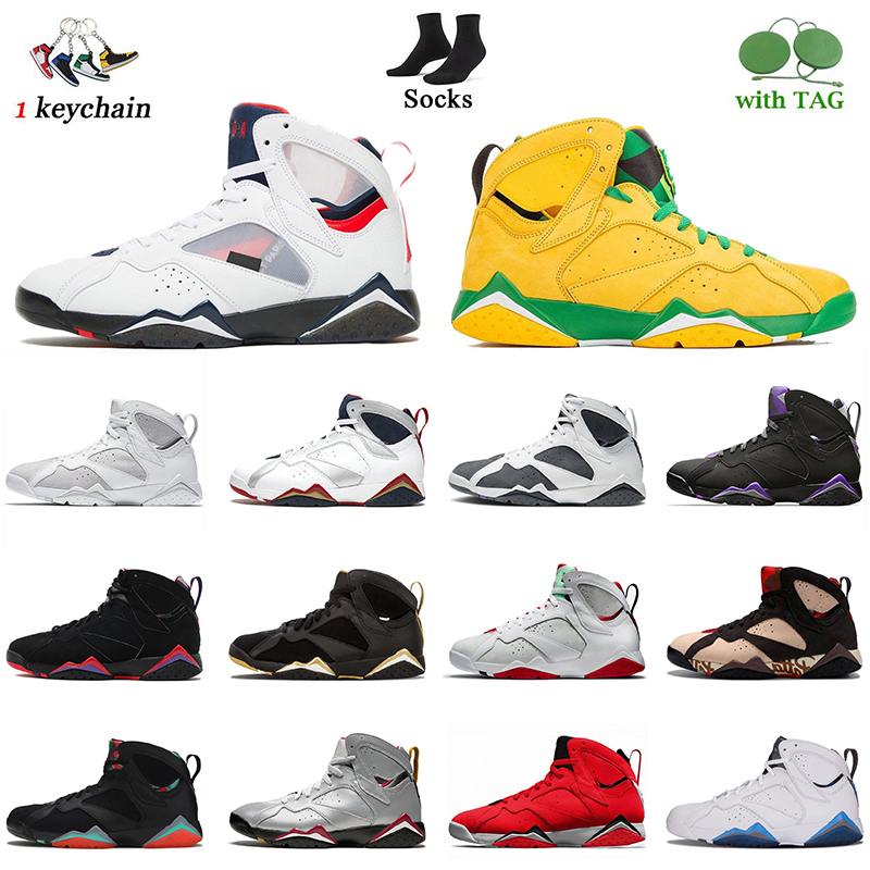 

Fashion Basketball Shoes Mens Jumpman 7 7s BCFC Paris PSGs Oregon Ducks Flint Patta Reflective Hare Pure Money Trainers Sneakers, D15 40-47