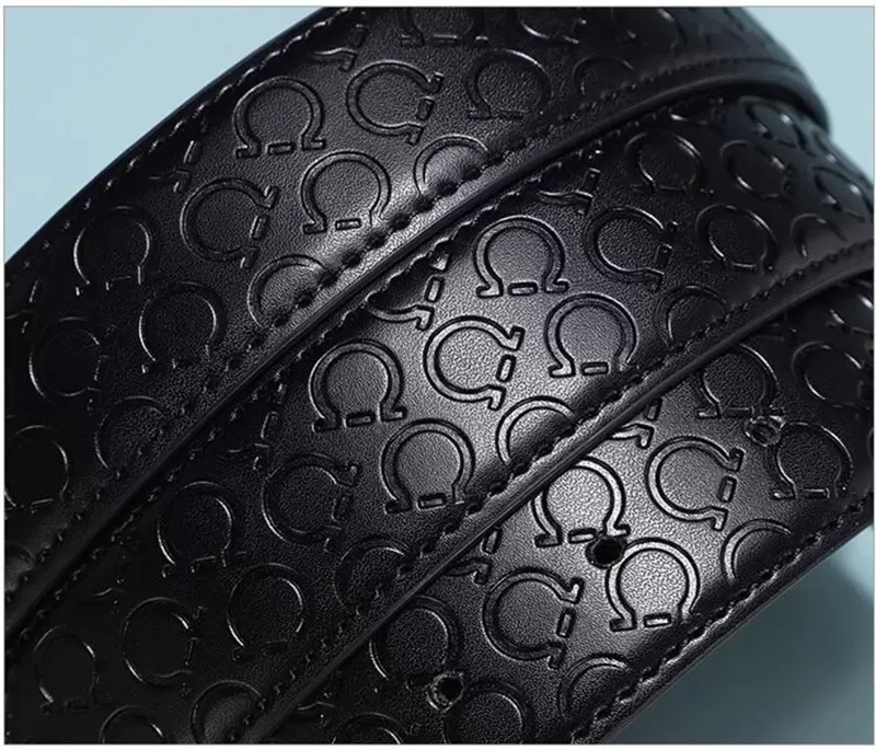 

New 2022 Smooth leather belt luxury belts designer for men big buckle male chastity top fashion mens wholesale, Black;brown