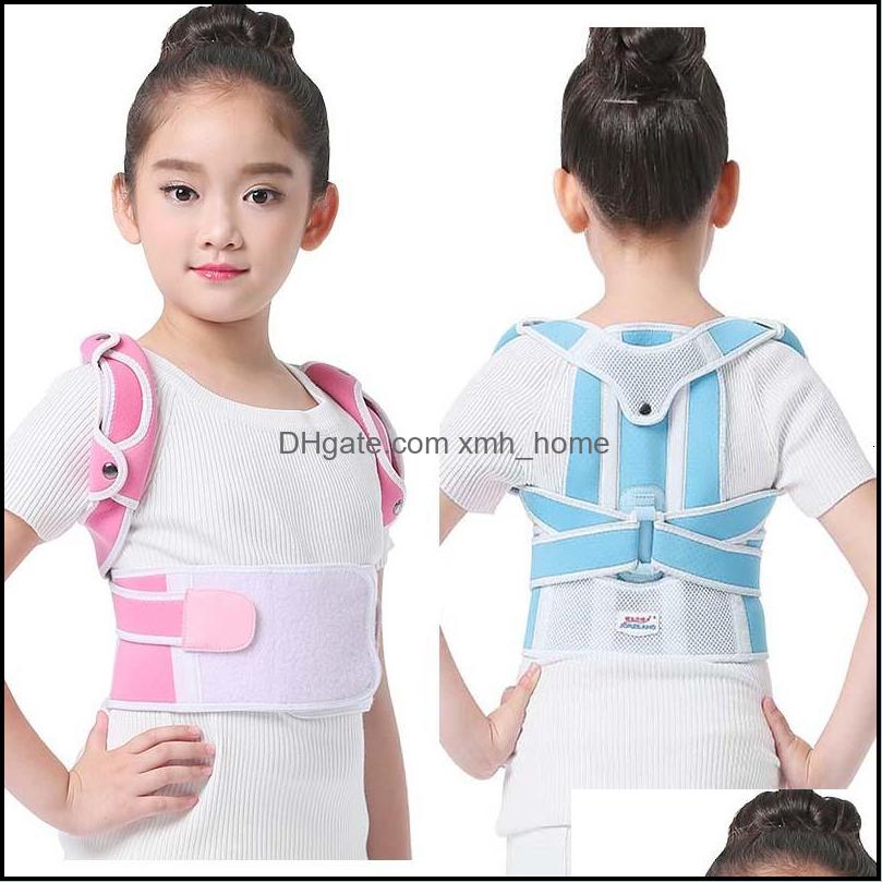 

Safety Athletic Outdoor As Sports & Outdoorskids Btback Correction Call Housing Corrector Shoder Spine Back Brace Support Belt Corset For Ki, Blue