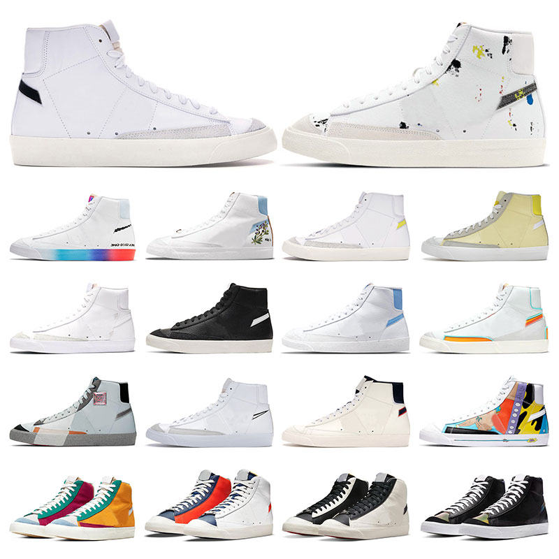 

blazer mid 77 vintage White Black men fashion shoes women sneakers Have A Good Game University Blue Indigo Optic Yellow Pomegranate Midnight Navy outdoor sports, 1 77 vintage white black