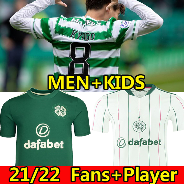 

FANS Player version 21 22 Celtic fc Soccer Jerseys MCGREGOR GRIFFITHS KYOGO DUFFY FORREST CHRISTIE EDOUARD Elyounoussi Turnbull Home Men kids Football Shirts AWAY