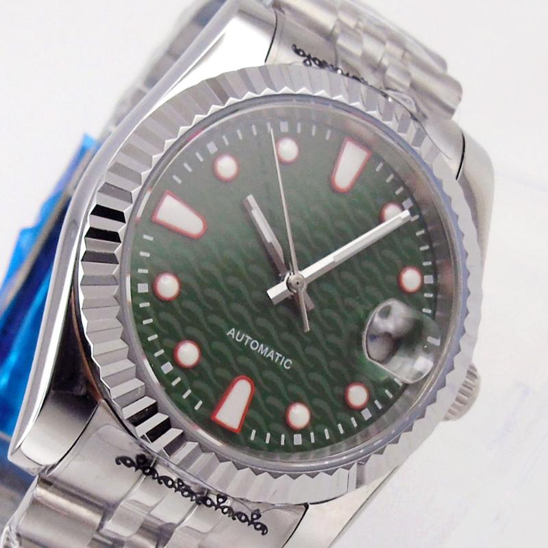 

Wristwatches 36MM/39mm Sterile Dial Sapphire Glass Fluted Bezel Jubilee Date 21 Jewels MIYOTA 8215 Automatic Men's Wristwatch