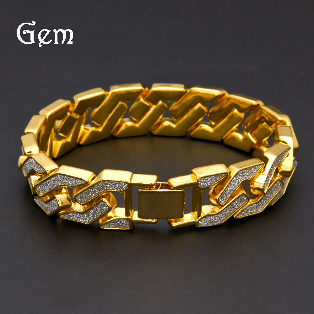 

Hip hop Bracelet Gold onion pink star glitter pink geometric shape Bracelet hiphop