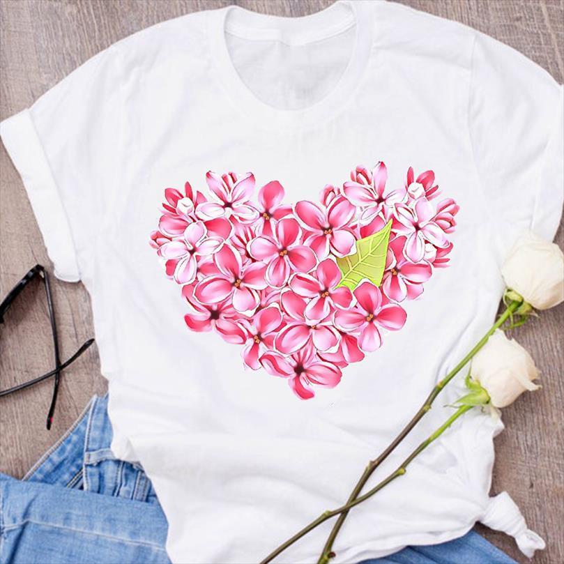 

men graphic sweet love mens floral camisas mujer flower print 90s lady clothing female tees, White;black