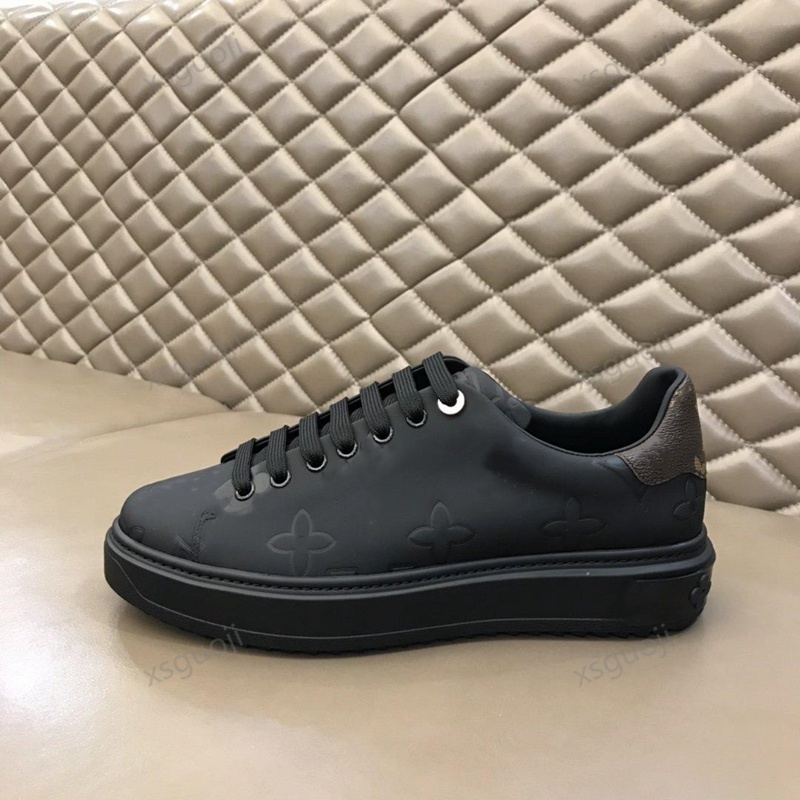 

catwalk new fashion products hot sale sneakers men luxury casual shoes design printed shoes canvas leather shoes with Box, Black