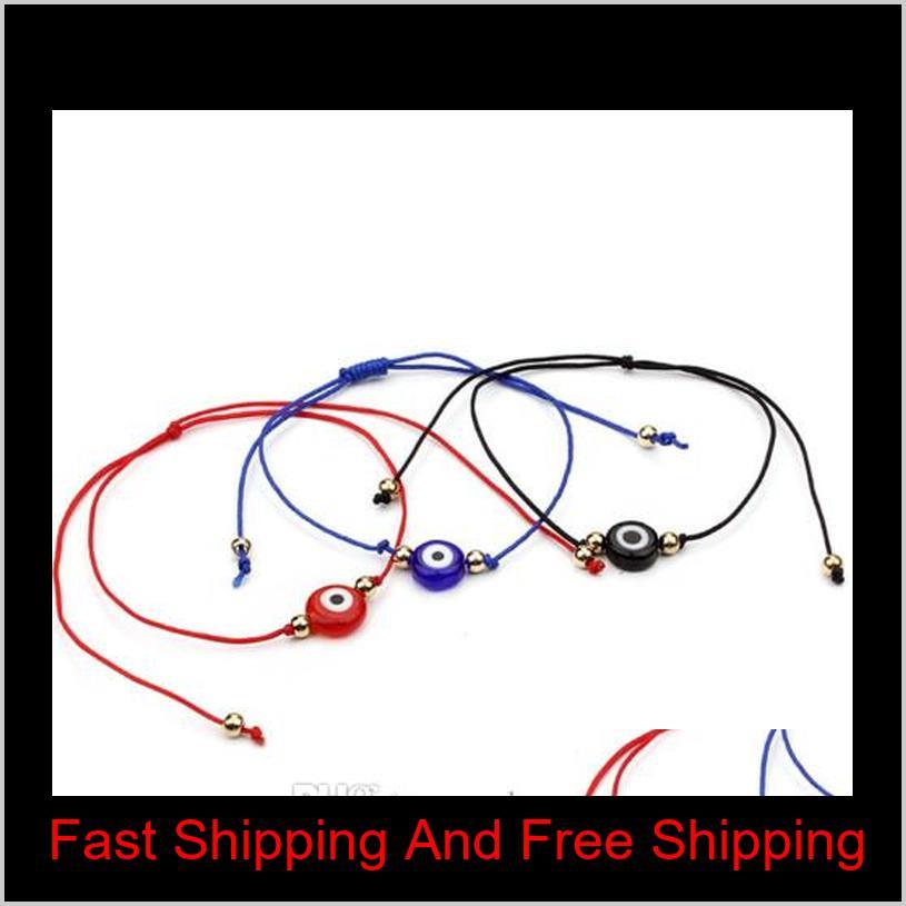 

20Pcs/Lot Lucky String Evil Eye Lucky Red Cord Adjustable Bracelet Diy Jewelry Ajzqp Jlaez